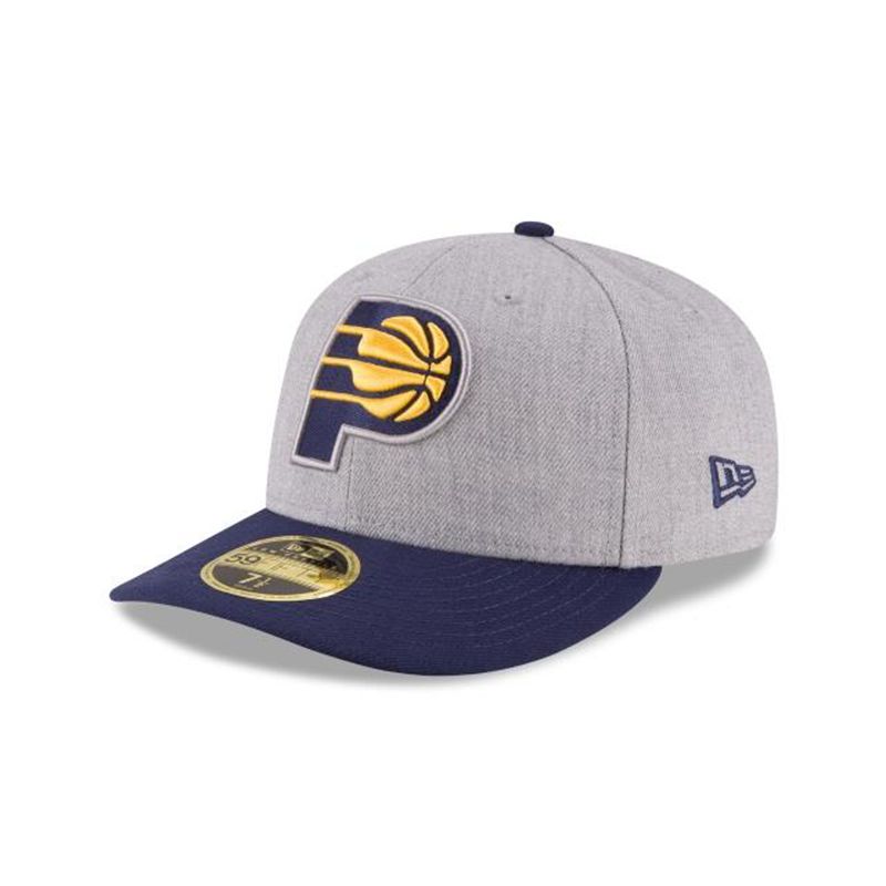 NBA Indiana Pacers Heather Low Profile 59Fifty Fitted (LYY0979) - Grey New Era Caps